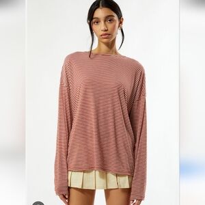 Beverly And Beck Striped Red Women's Top